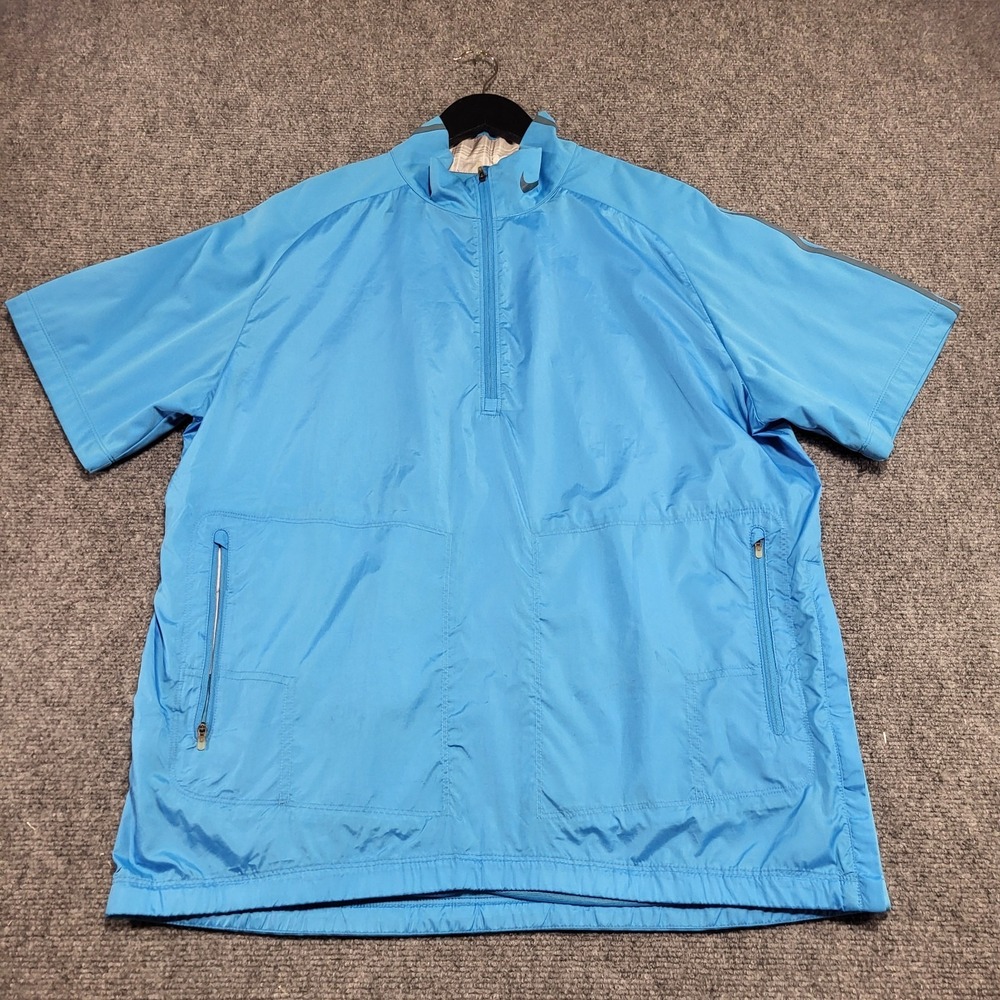 Nike Golf Clima-Fit 1/2 Zip Pullover Jacket Detachable Sleeves "No Sleeves" Sz L